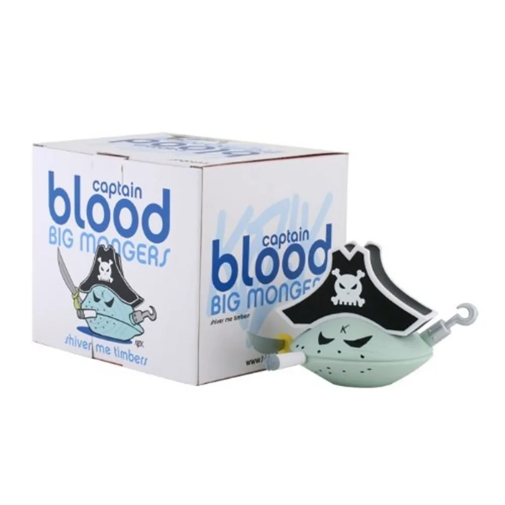 Kidrobot Frank Kozik Big Mongers Captain Blood 4.5 Inch Blue Bild 1