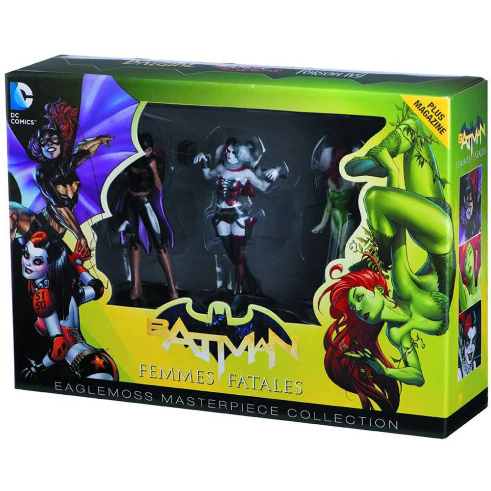 Eaglemoss DC Comics Masterpiece Collections Femme Fatales 3 Piece Statue Figurine Set - Harley Quinn, Poison Ivy and Batgirl Bild 1