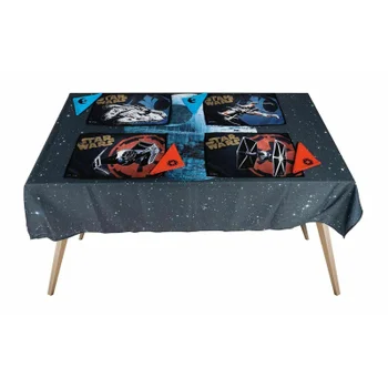 Death Star Star Wars Tischset aus Stoff (4 Platzdeckchen und 4 Servietten)