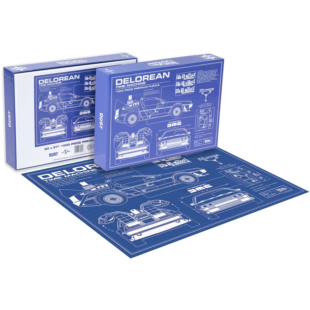 Back To The Future DeLorean Schematic 1000pc Puzzle - Zavvi Exclusive Bild 1