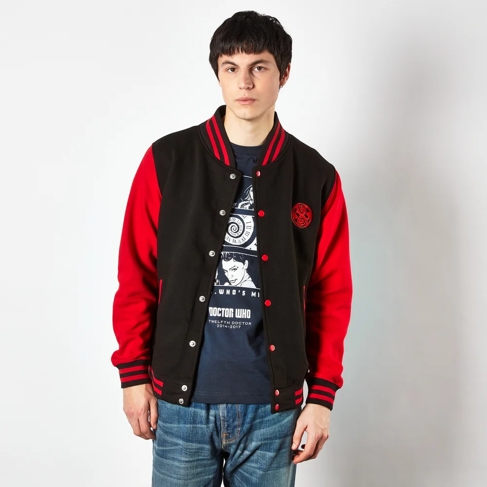 Doctor Who Gallifreyan Varsity Damen Varsity Jacket - Schwarz/Rot - XXL Bild 1