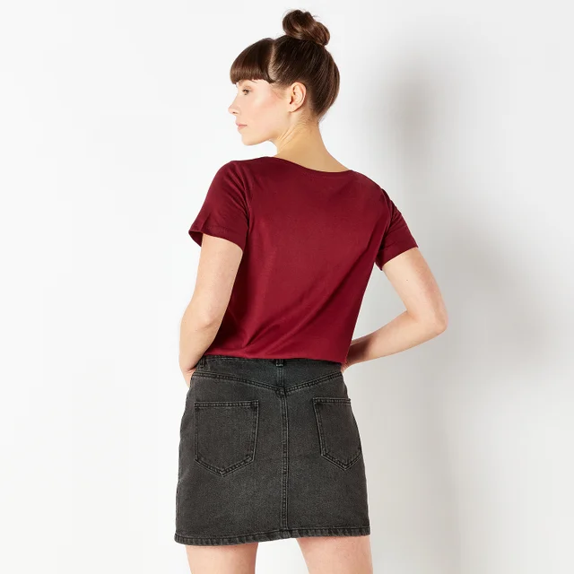 Charlie und die Schokoladenfabrik Retro Cover Damen T-Shirt - Burgunderrot