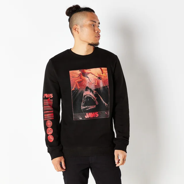 Der weiße Hai Sweatshirt - Schwarz
