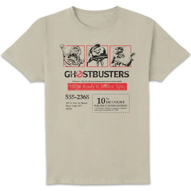 Ghostbusters Flyer Unisex T-Shirt - Weiß Vintage Wash