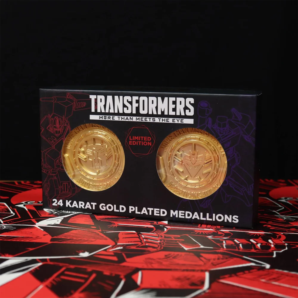 Transformers Autobot and Decepticon 24k Gold Plated Set of Medallions - Zavvi Exclusive Bild 1
