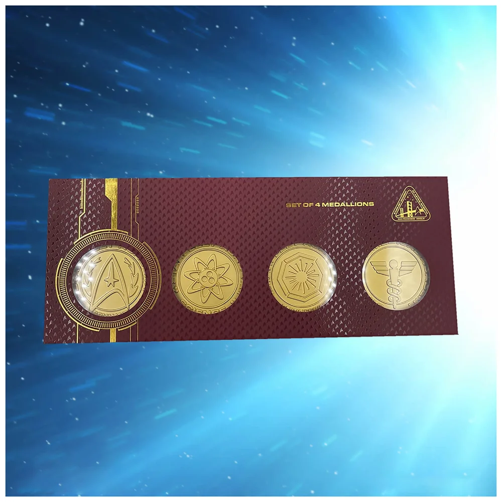 DUST! Star Trek Set of 24k Gold Plated Divisional Medallions - Zavvi Exclusive Bild 1