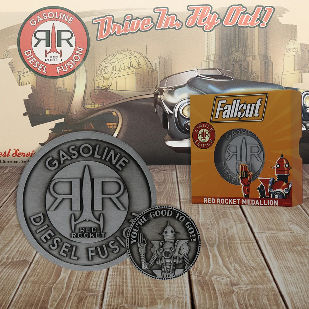 DUST! Fallout Limited Edition Red Rocket Collector's Medallion and Coin Set - Zavvi Exclusive Bild 1