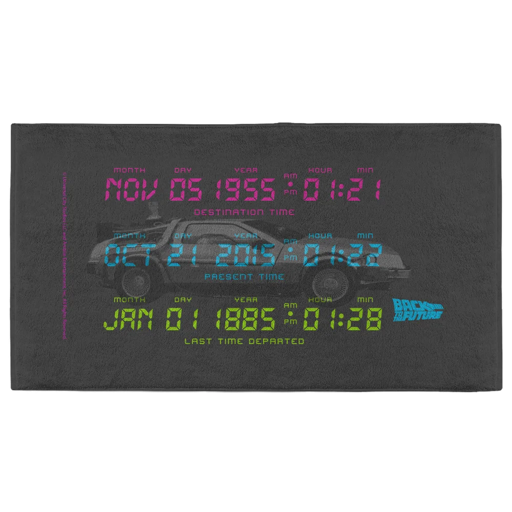 Back to the Future Car Dates - Fitness Towel Bild 1