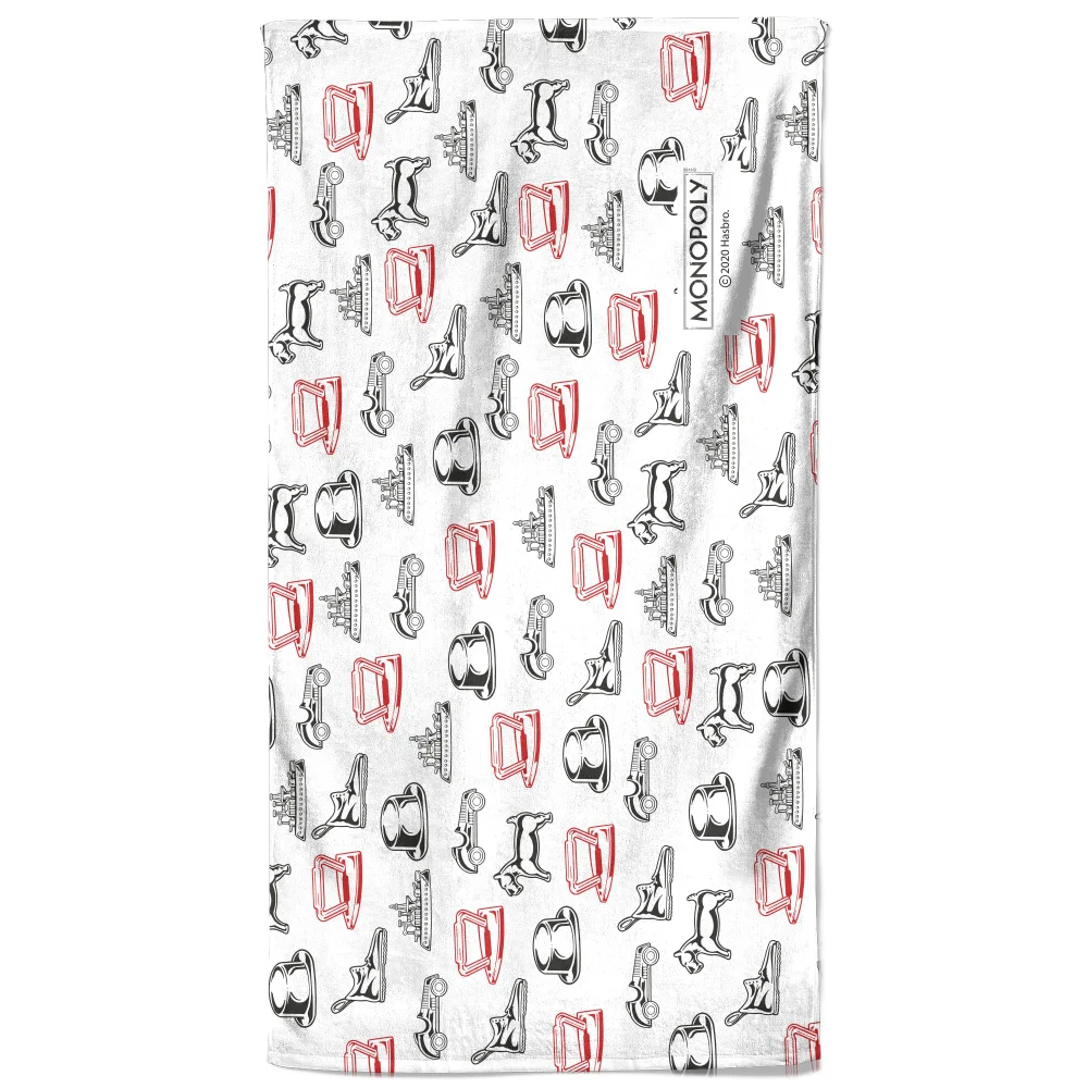 Monopoly Figures Pattern Beach Towel Bild 1