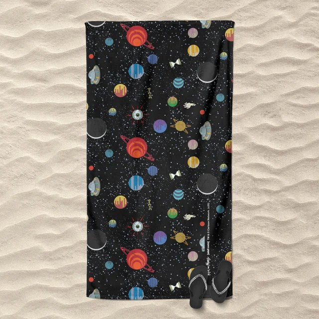 Rick and Morty Space Pattern Beach Towel