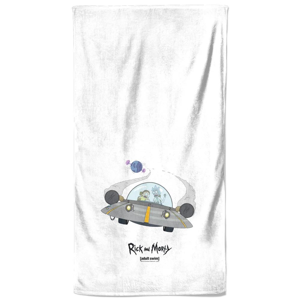 Rick and Morty Spaceship Beach Towel Bild 1