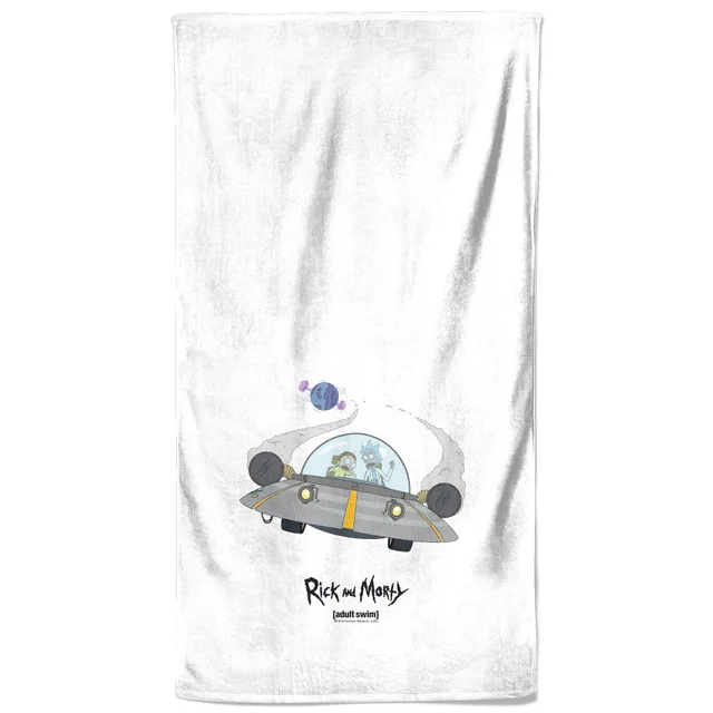 Rick and Morty Spaceship Beach Towel