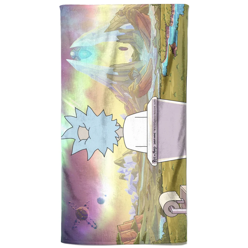 Rick and Morty Toilet Scene Beach Towel Bild 1