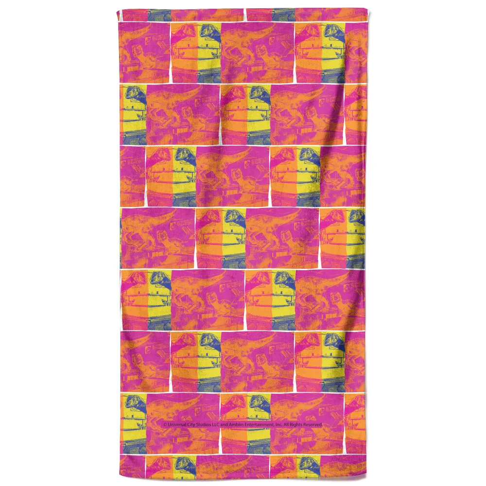Jurassic Park Bright Dino Strip Beach Towel Bild 1
