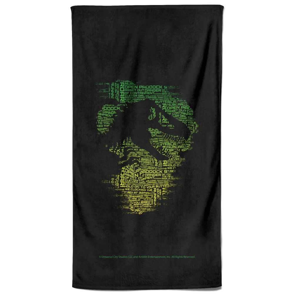 Jurassic Park Dino From Text Beach Towel Bild 1