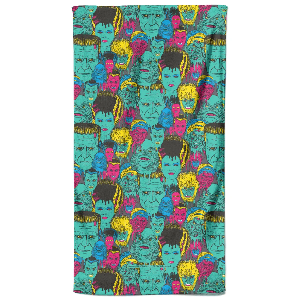 Universal Monsters Frankenstein Mixed Pattern Beach Towel Bild 1