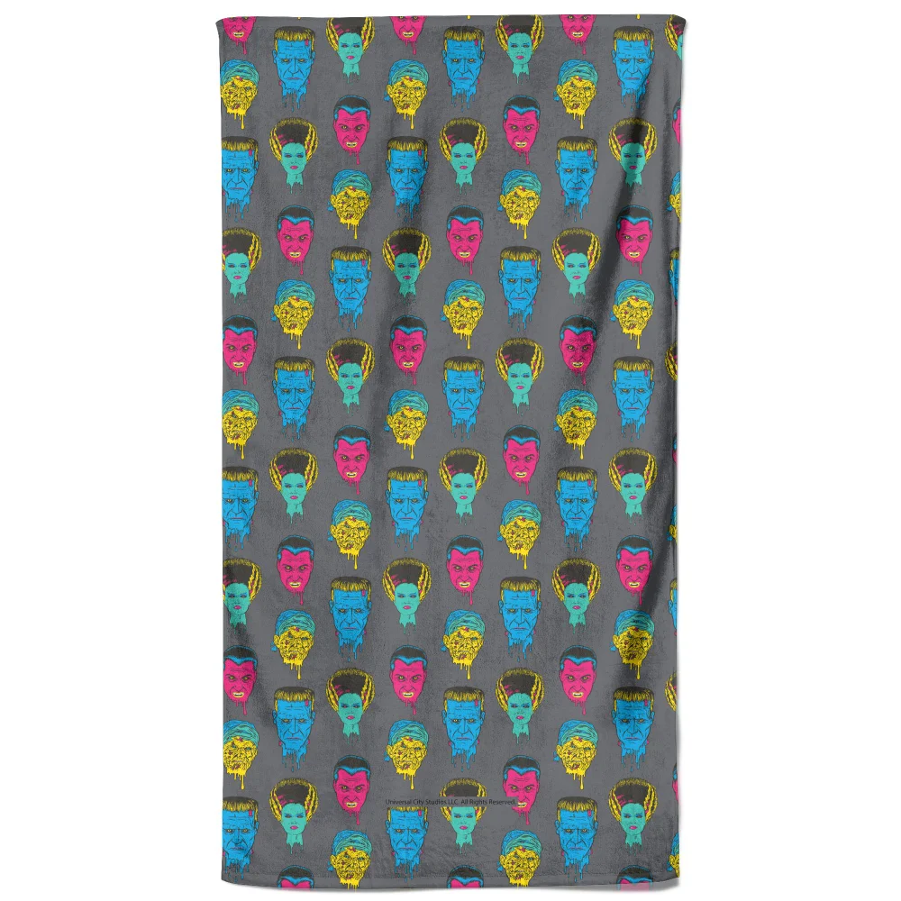 Universal Monsters Franks Bride Mixed Pattern Beach Towel Bild 1