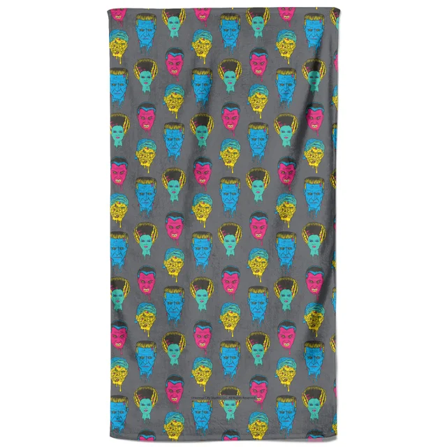 Universal Monsters Franks Bride Mixed Pattern Beach Towel