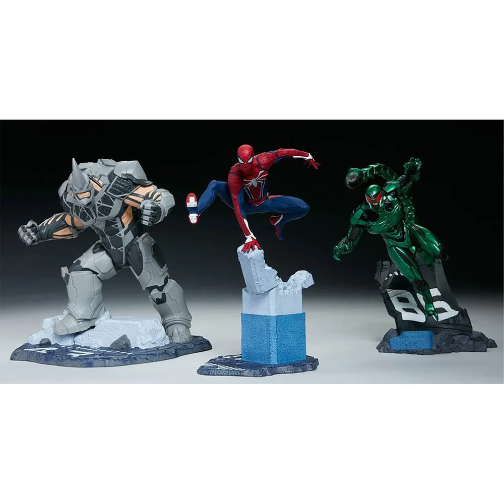 PCS Collectibles Marvel's Spider-Man Figur im Maßstab 1:12 Spider-Man, Rhino und Skorpion 17 cm Bild 1