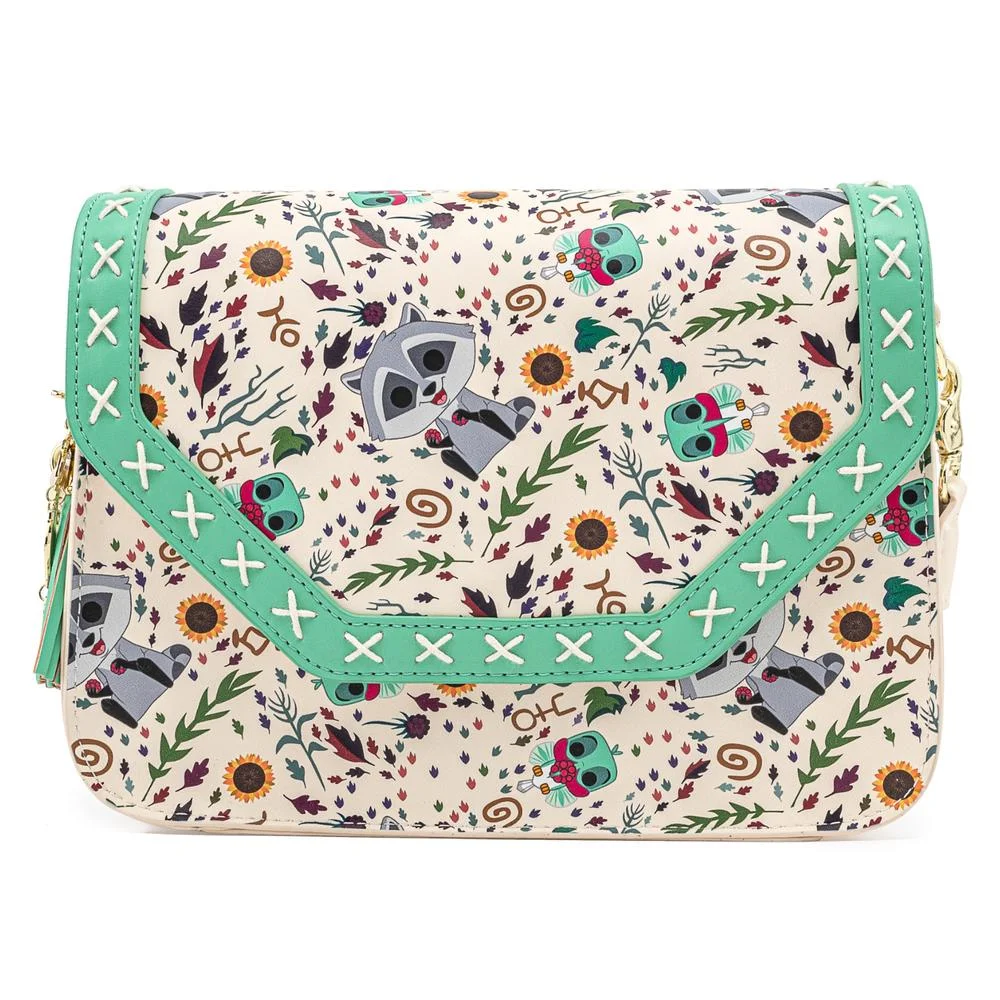 Pop By Loungefly Disney Pocahontas Meeko Flit Earthday AOP Crossbody Bag Bild 1