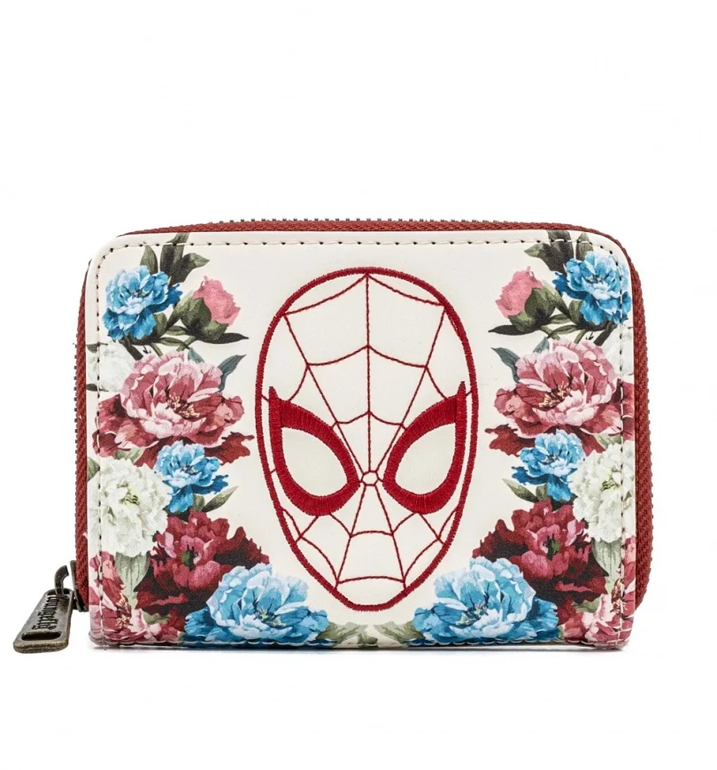 Loungefly Marvel Spiderman Floral Zip Around Wallet Bild 1