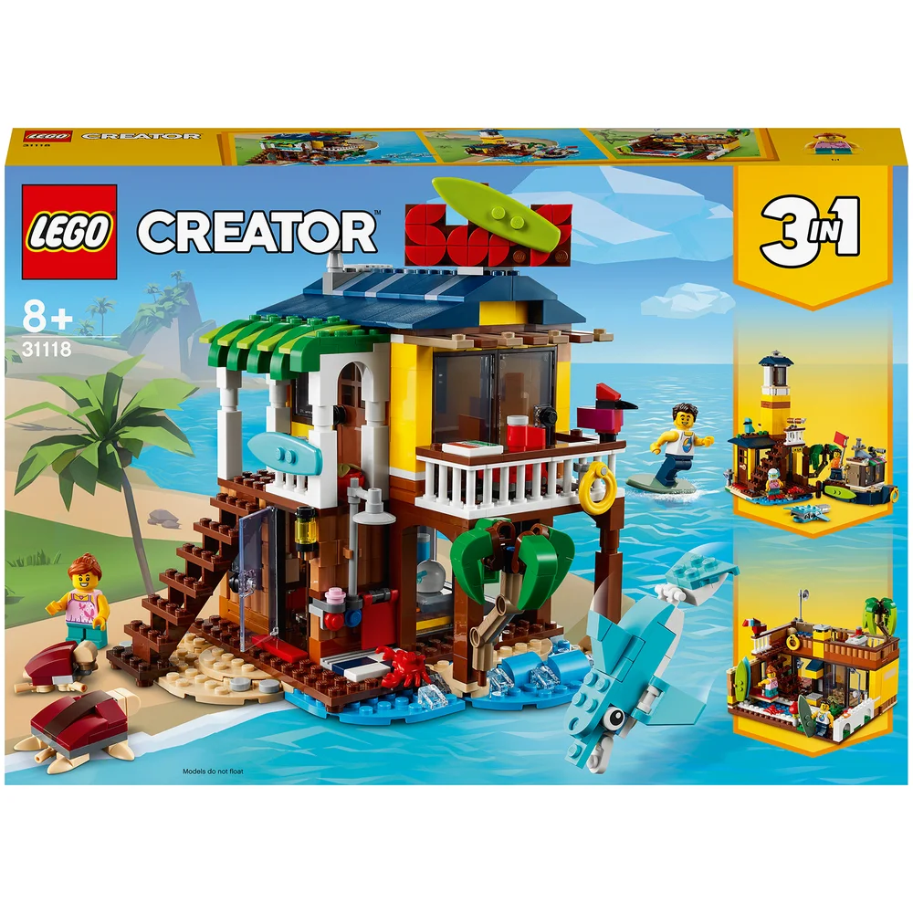 LEGO Creator: 3-in-1 Surfer-Strandhaus Spielzeugset für Kinder ab 8 (31118) Bild 1