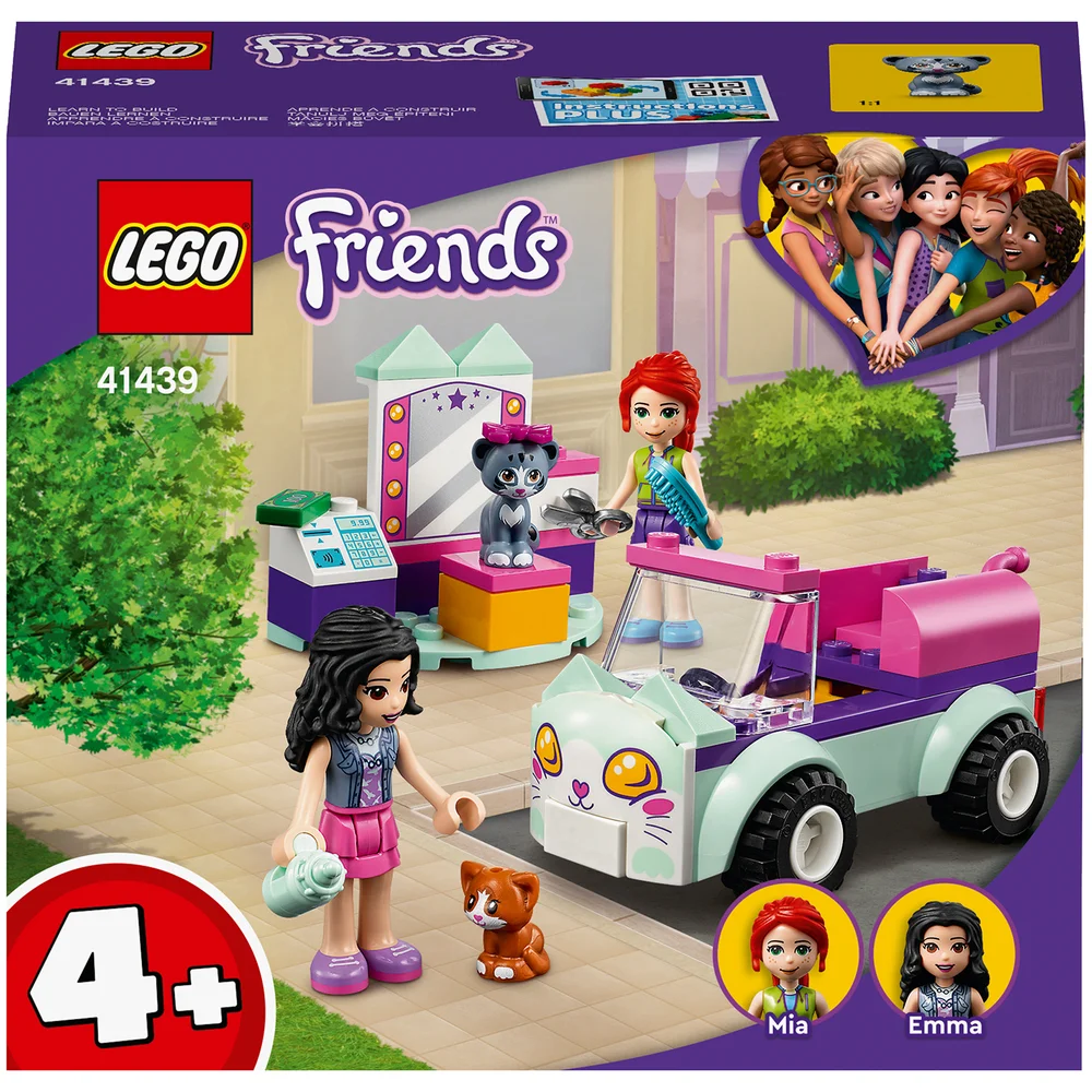 LEGO 41439 Friends Mobiler Katzensalon Set mit Mini Tierfiguren und Mini-Puppen Emma & Mia, Spielzeug ab 4 Jahren Bild 1