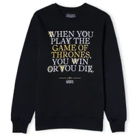 Game of Thrones Win Or Die Unisex Sweatshirt - Schwarz