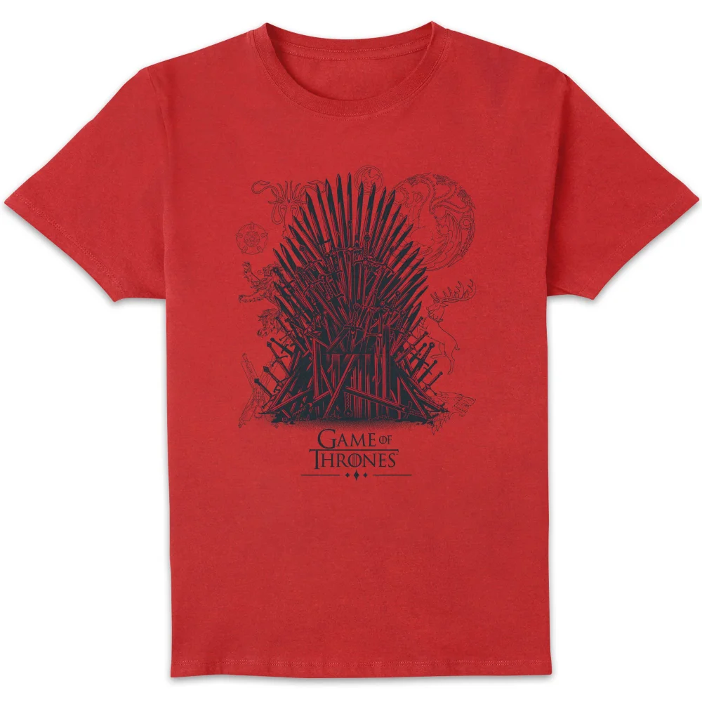 Game of Thrones The Iron Throne Herren T-Shirt - Rot - S Bild 1