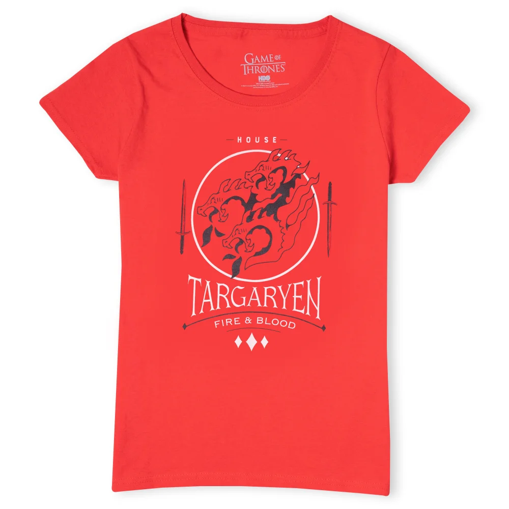 Game of Thrones House Targaryen Damen T-Shirt - Rot - L Bild 1