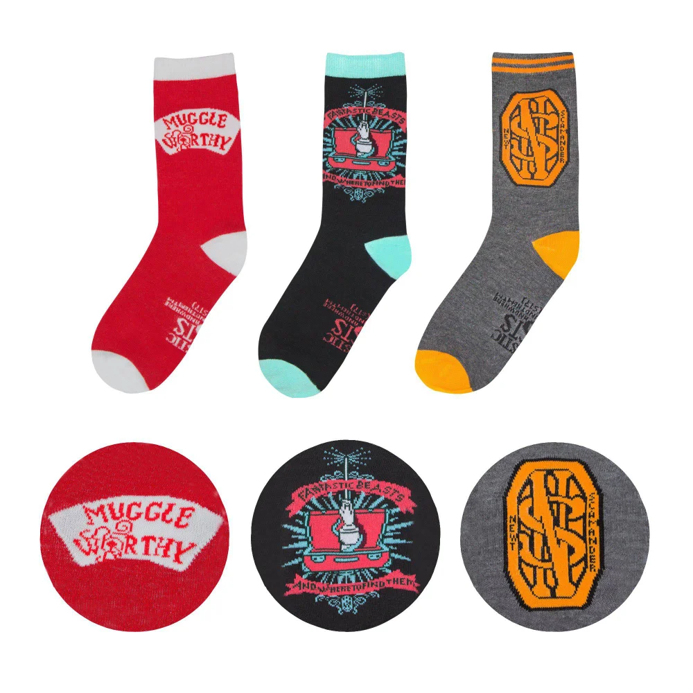 Fantastic Beasts Cinereplica Socks Newt Scamander Set of 3 Bild 1