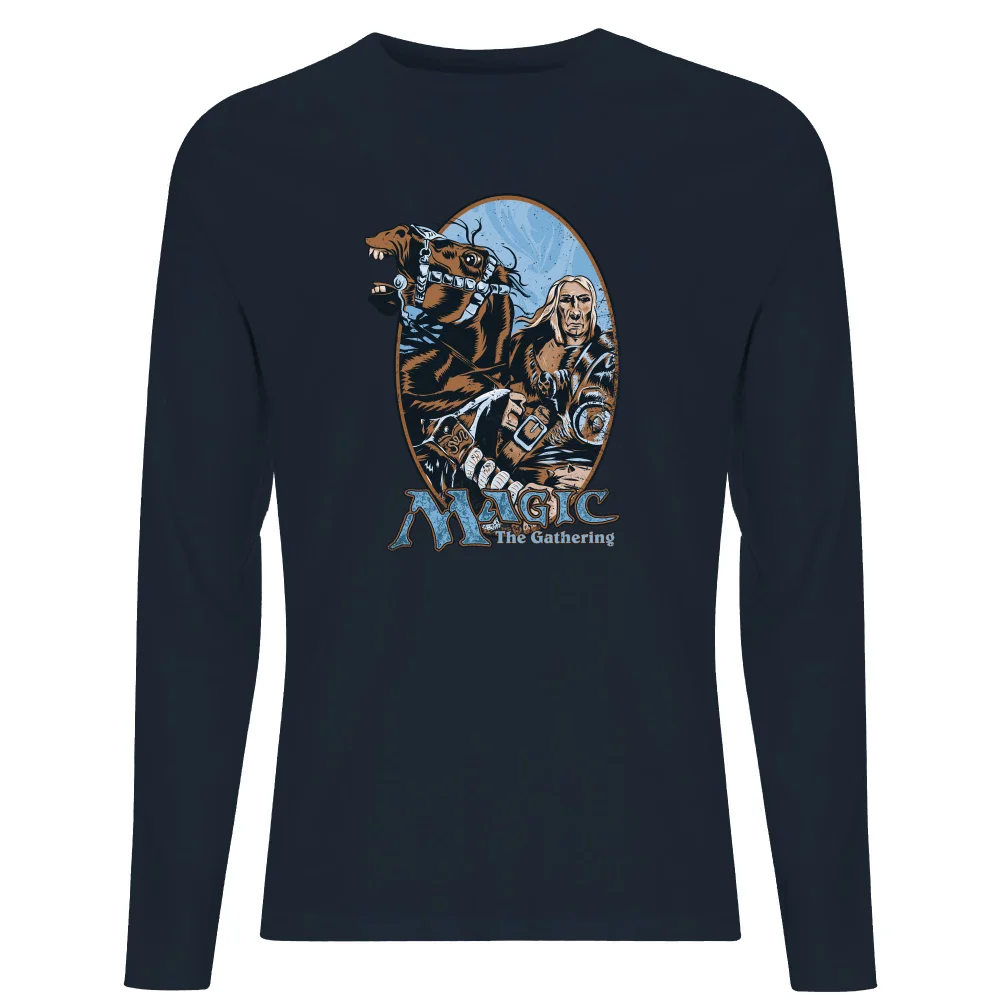 Magic the Gathering Retro Unisex Langarm T-Shirt - Navy - S Bild 1