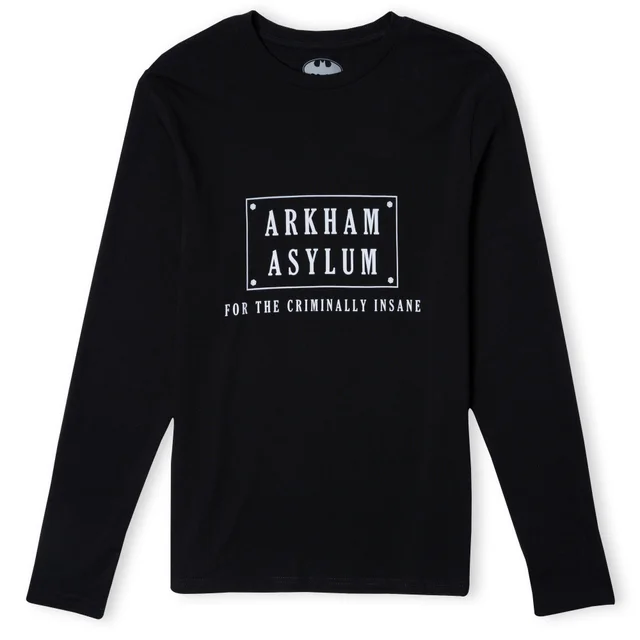Batman Villains Arkham Asylum Unisex Long Sleeve T-Shirt - Schwarz