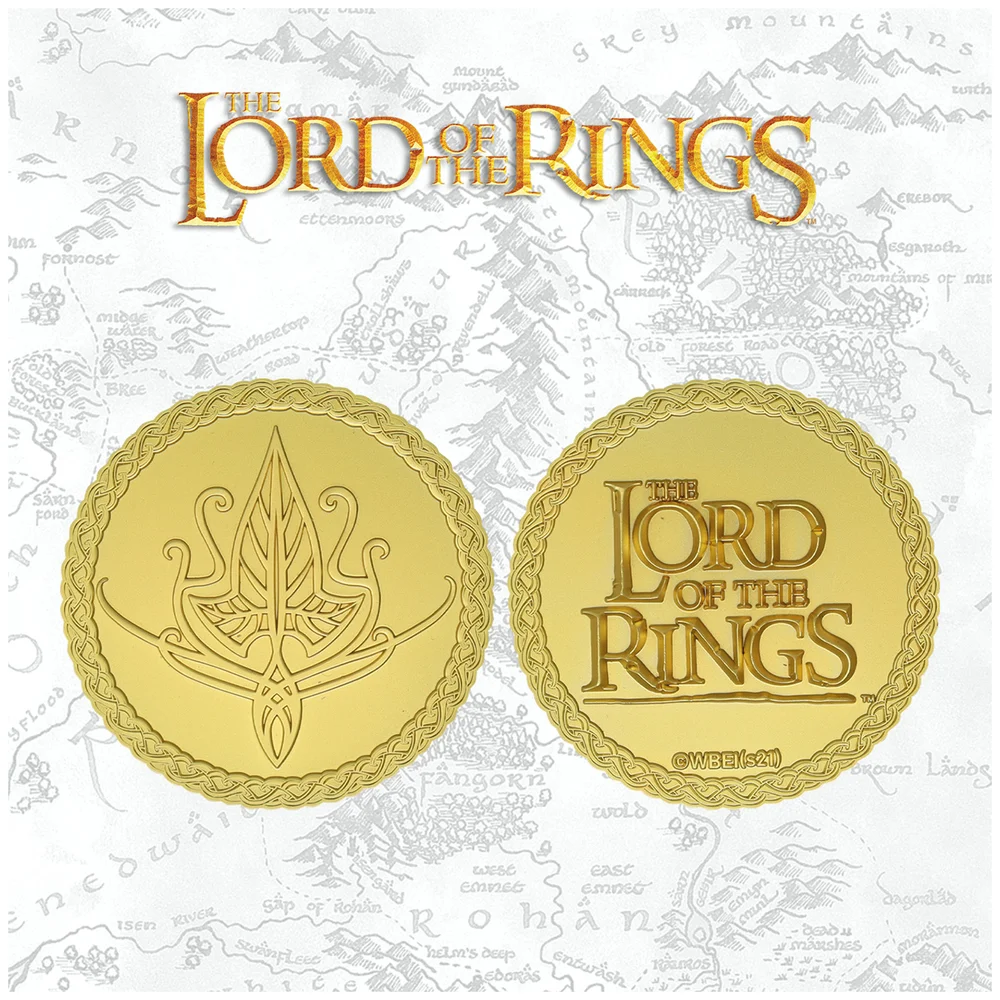 DUST! Lord Of The Rings 24k Gold Plated Medallion (Elven) - Zavvi Exclusive Bild 1