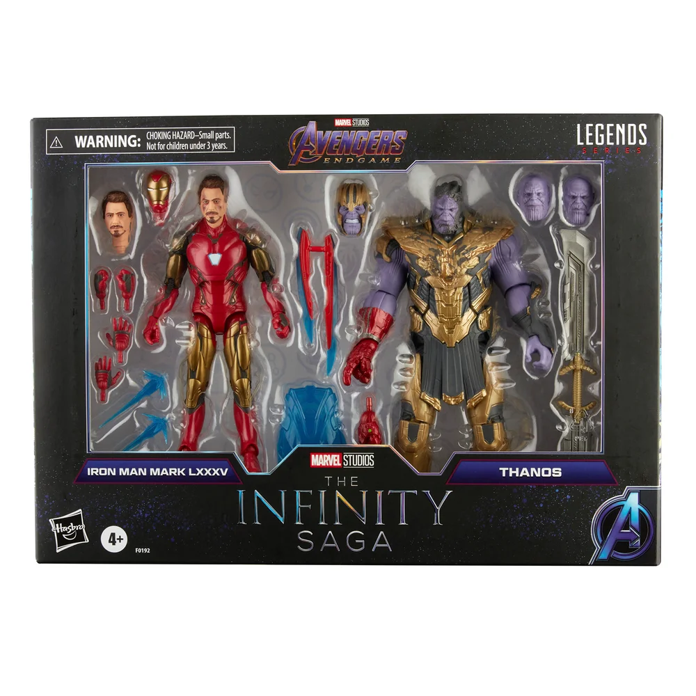 Hasbro Marvel Legends Series 15 cm Iron Man Mark 85 vs. Thanos Actionfigur 2er-Pack Bild 1