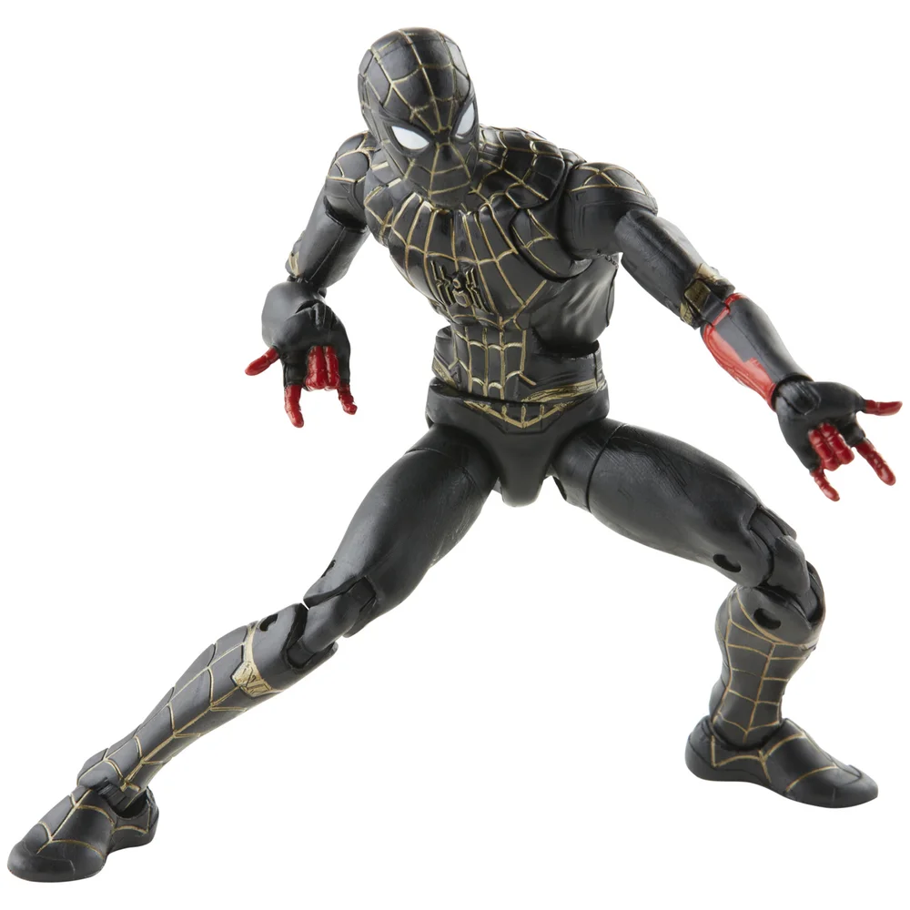 Hasbro Marvel Legends Series Black & Gold Suit Spider-Man 6 Inch Action Figure and Build-A-Figure Part Bild 1
