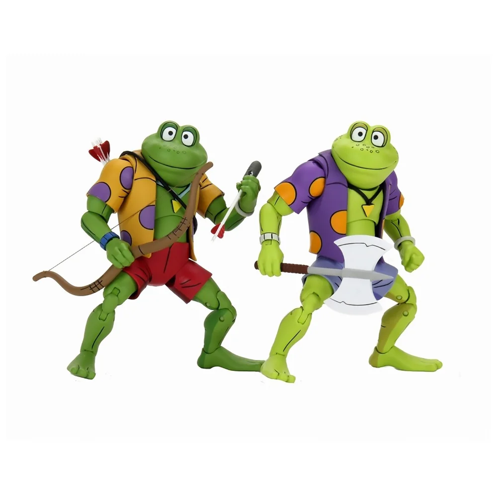 NECA Teenage Mutant Ninja Turtles Cartoon Genghis and Rasputin Frog Ultimate Actionfigur 18 cm 2er-Pack Bild 1