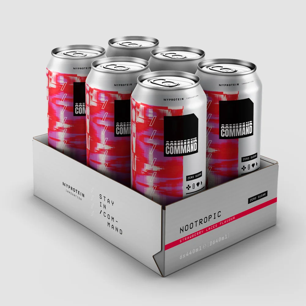 E-Sports Command Energy Cans, Strawberry Laces, 6 x 440ml Bild 1