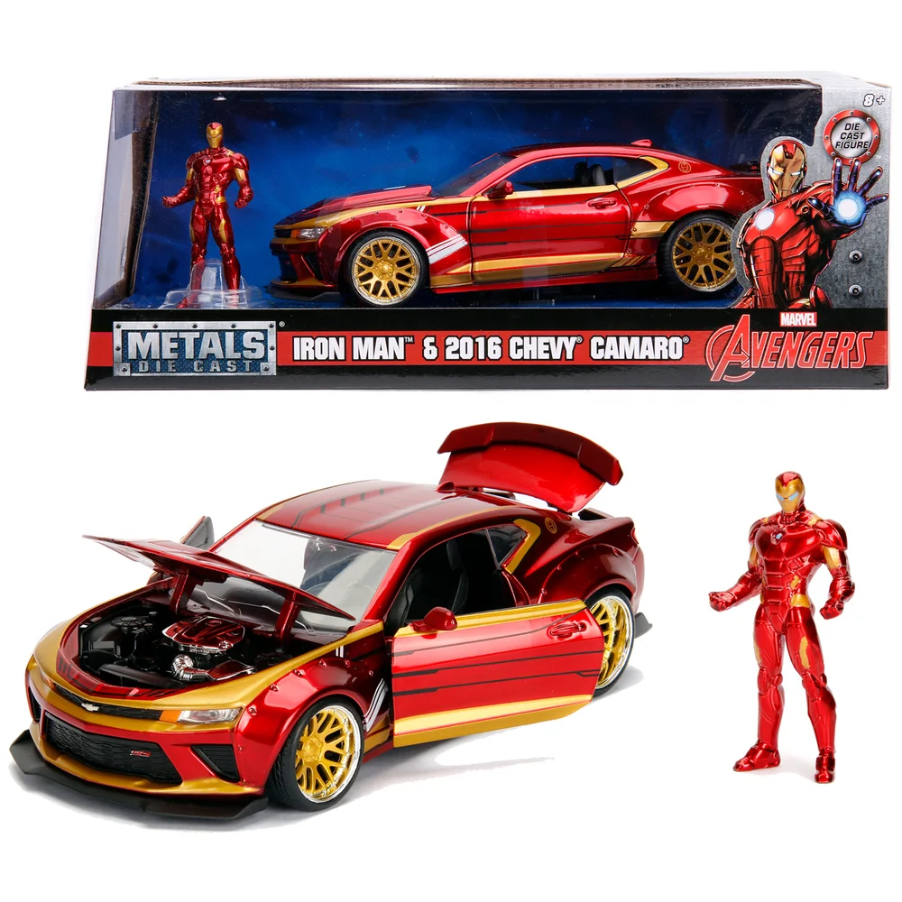 Jada Toys Marvel Iron Man 2016 Chevy Camaro Ss im Maßstab 1:24 Bild 1