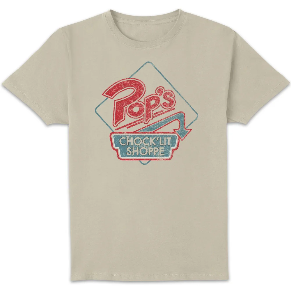Riverdale Pop's Choclit Shop Unisex T-Shirt - Weiß Vintage Wash - M Bild 1