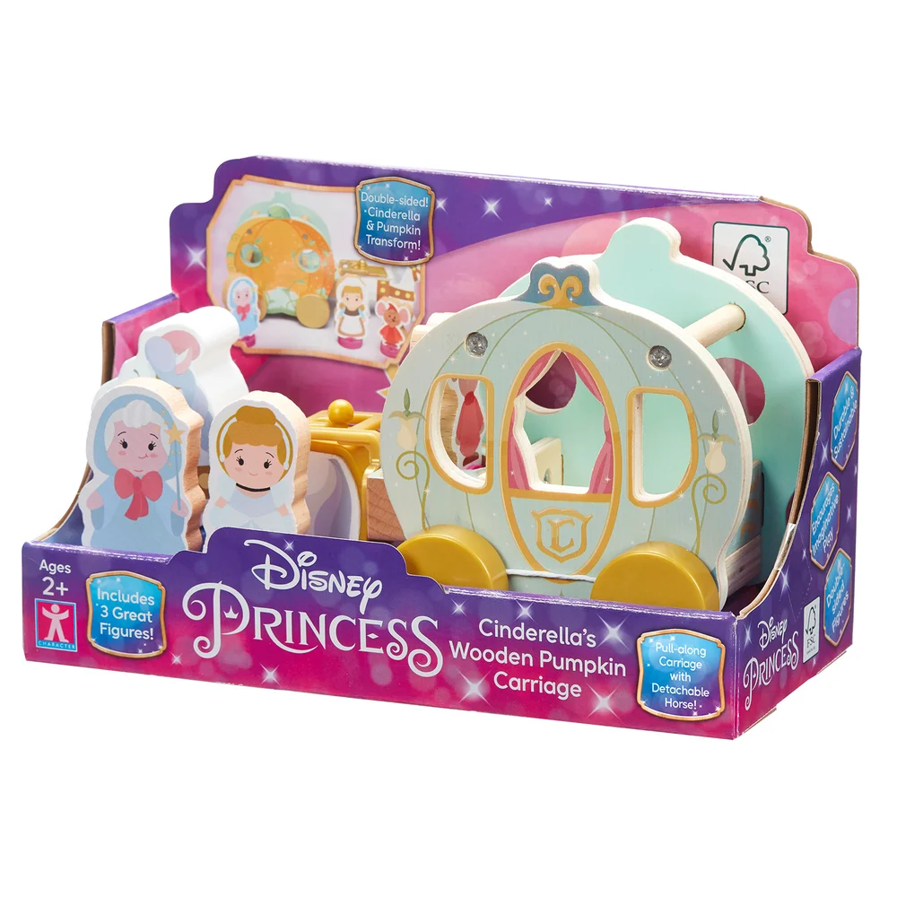 Disney Prinzessinnen - Cinderellas Kürbis-Kutsche aus Holz Bild 1