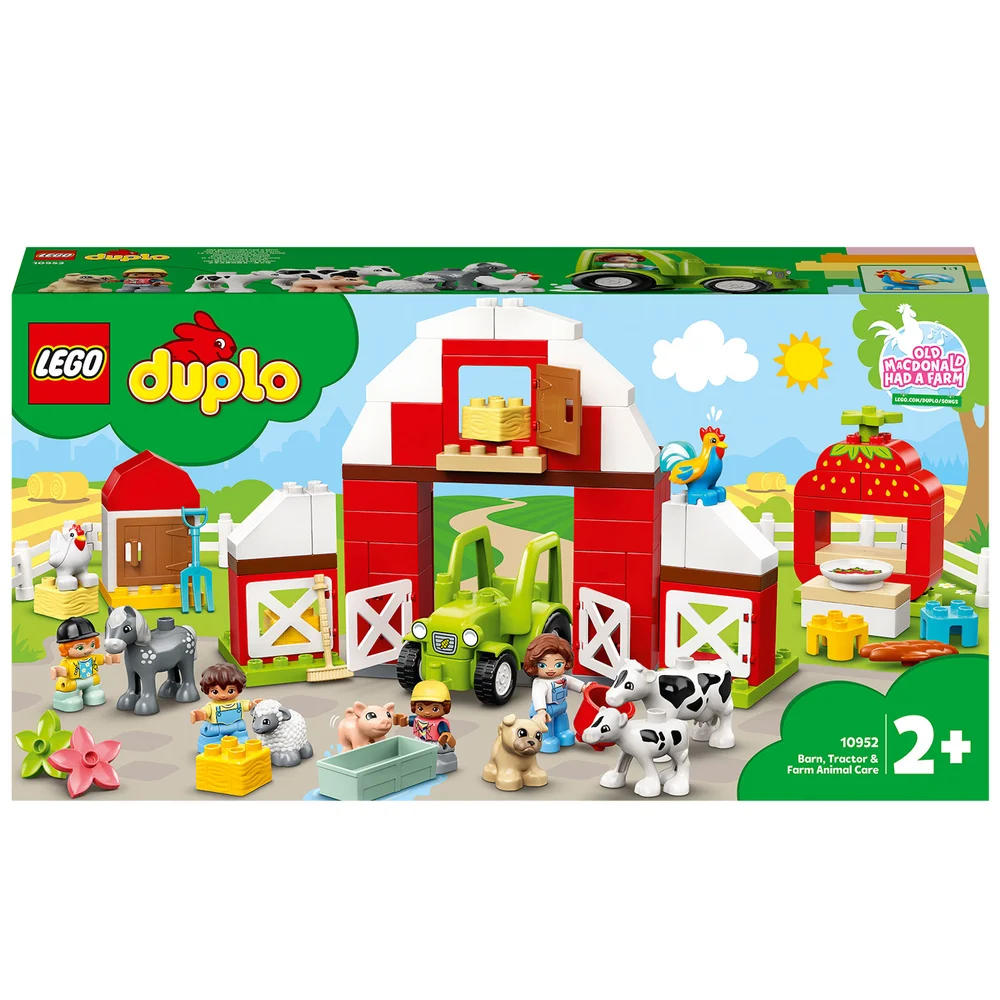 LEGO 10952 DUPLO Scheune, Traktor und Tierpflege, Spielzeug für Kleinkinder ab 2 Jahren mit Figuren: Pferd, Schwein und Kuh Bild 1