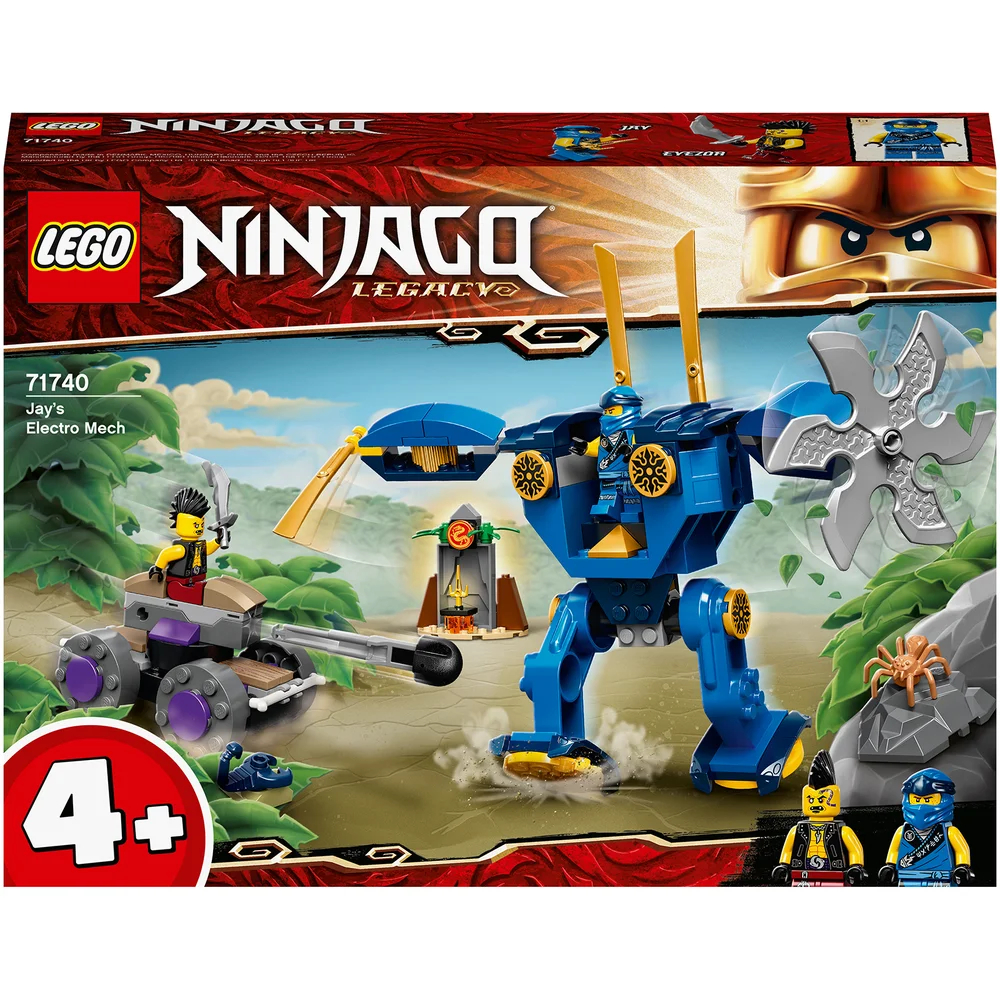 LEGO 71740 NINJAGO Jays Elektro-Mech Actionfigur, Spielzeug ab 4 Jahren, mit Spinne und Ninja Auto Bild 1