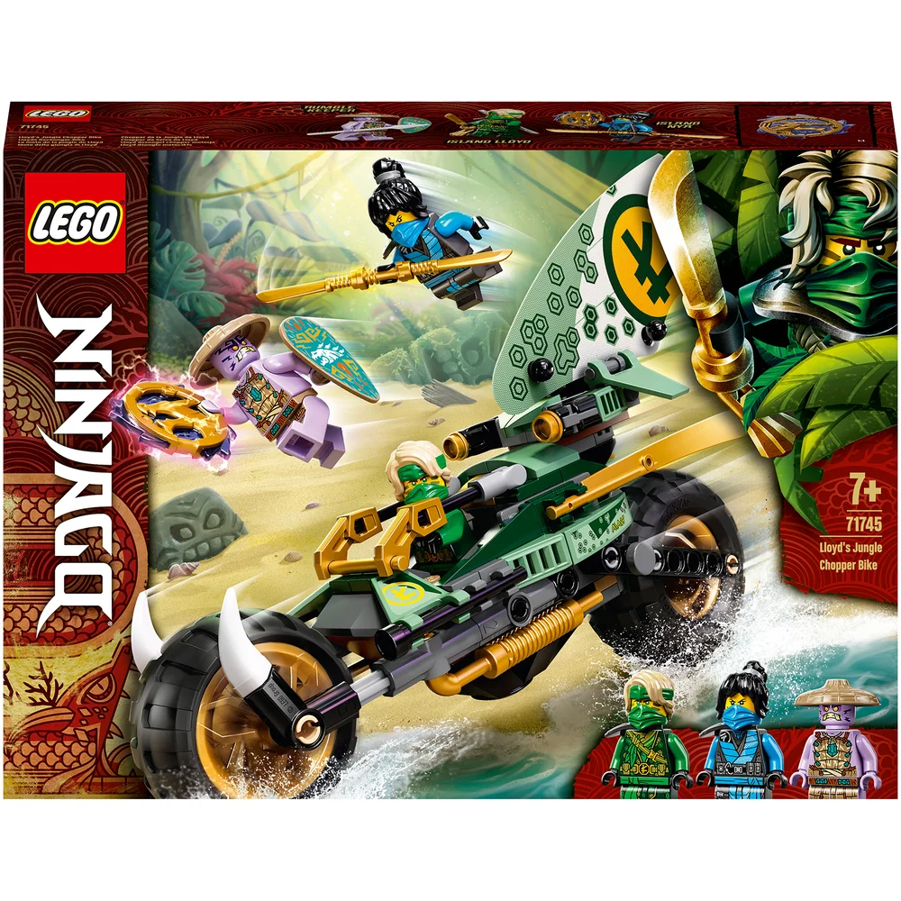 LEGO 71745 NINJAGO Lloyds Dschungel-Bike Bauset, Spielzeug Motorrad mit Lloyd und Nya Minifiguren Bild 1