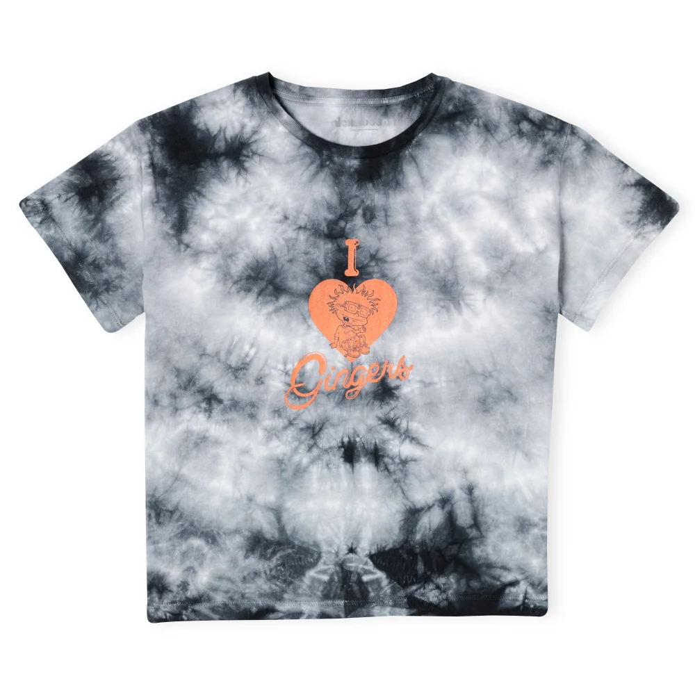 Rugrats I Love Gingers Damen Cropped T-Shirt - Schwarz Tie Dye - S Bild 1