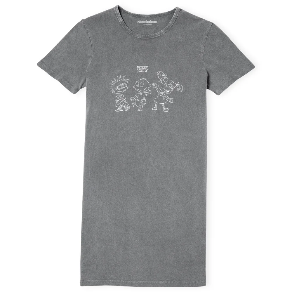 Rugrats Women's T-Shirt Dress - Black Acid Wash - M Bild 1