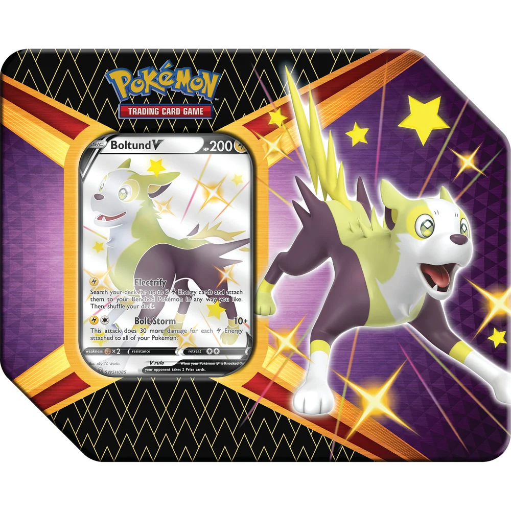 Pokemon TCG: Shining Fates Tin - Eldegoss V, Boltun V oder Cramorant V (Assortment) Bild 1