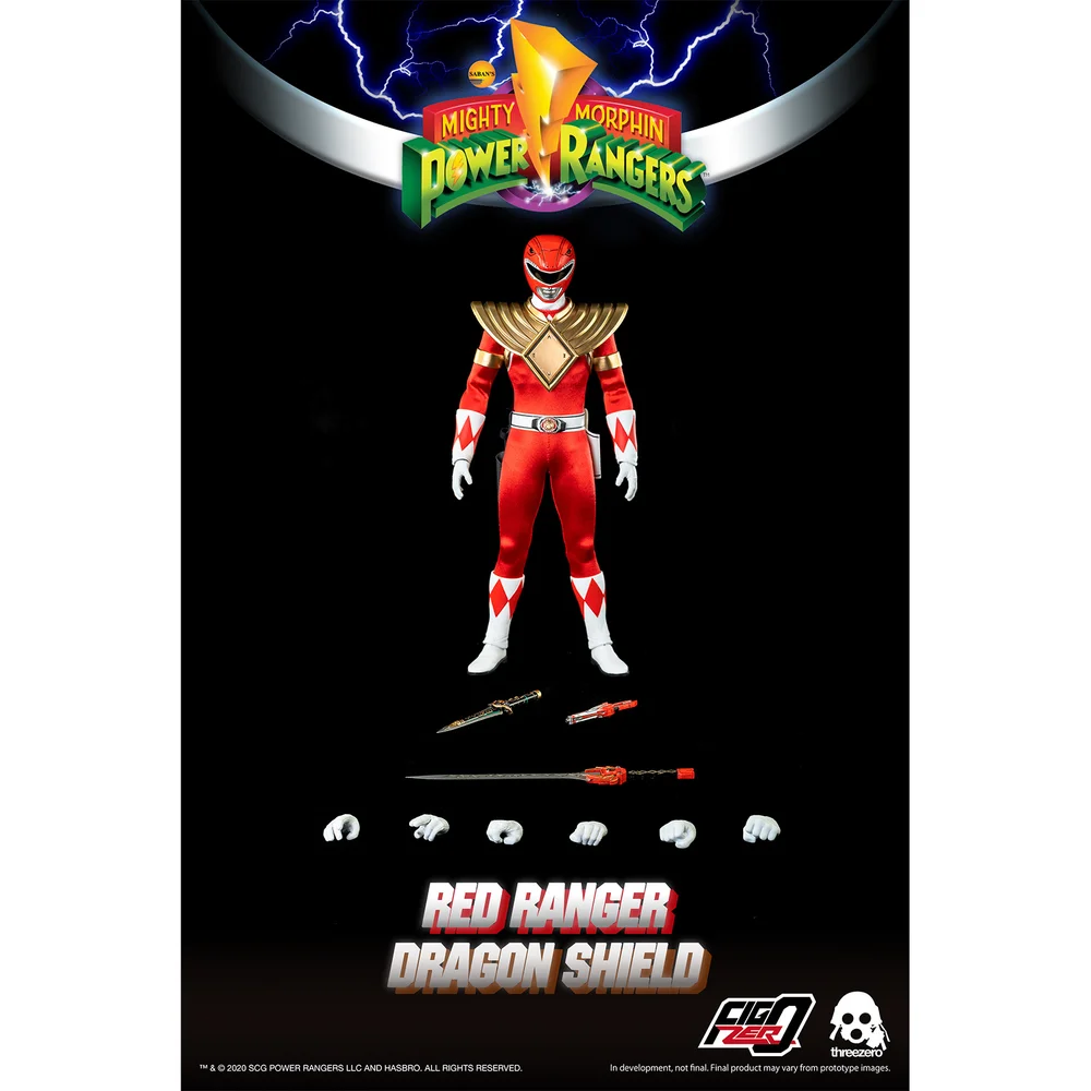 ThreeZero Power Rangers Red Ranger Figur im Maßstab 1:16 (Dragon Shield-Version) Bild 1
