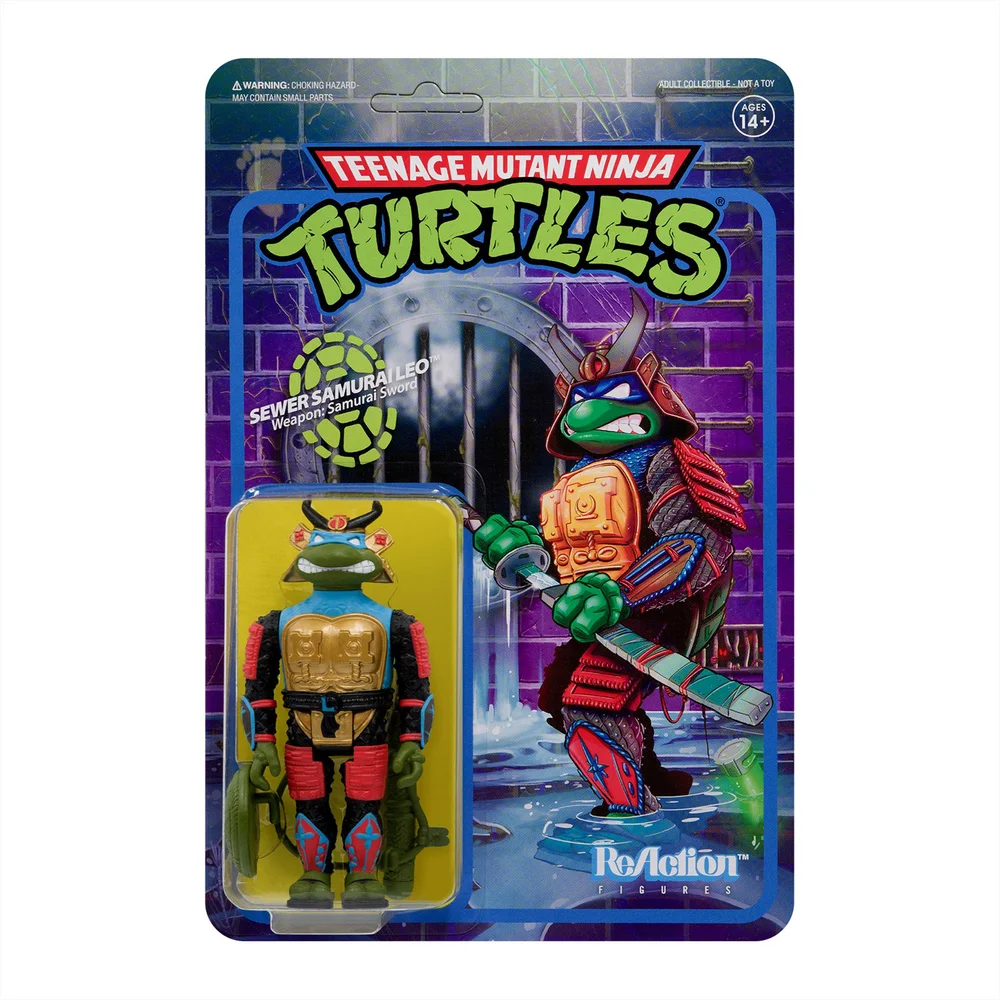 Super7 Teenage Mutant Ninja Turtles ReAction Figur - Samurai Leonardo Bild 1