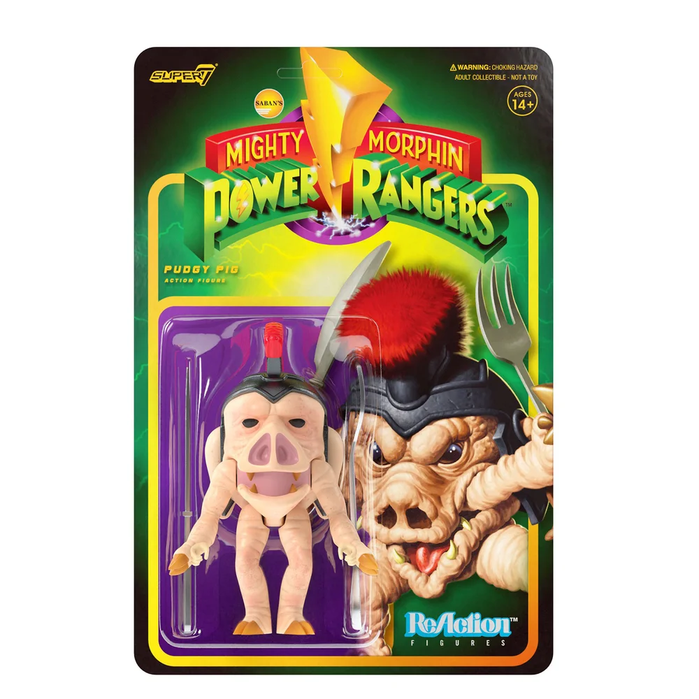 Super7 Mighty Morphin Power Rangers ReAction Figur - Pudgy Pig Bild 1